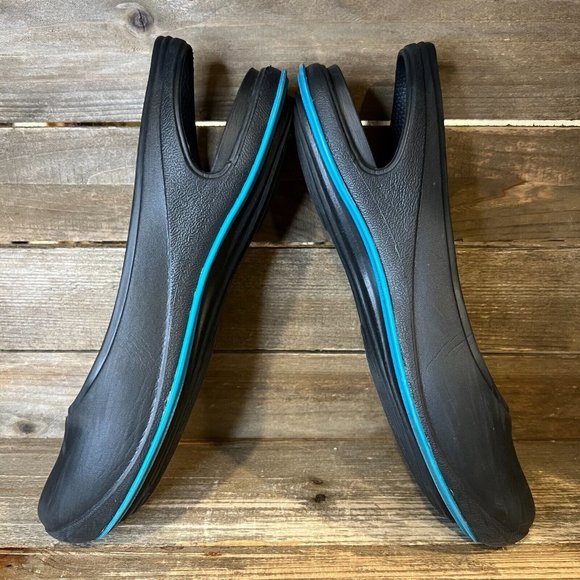 Womens Crocs Tone Skylar Black Slip On Slingback Ballet Flat Shoes Size 9 M GUC - Picture 4 of 6